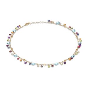 Paradise collier con gemme multicolore e catena regolabile