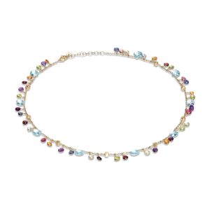 Paradise collier con gemme multicolore e catena regolabile