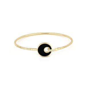 Bracciale rigido Giove onice e diamanti