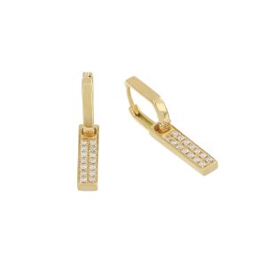 Orecchini Unica con pavé di diamanti