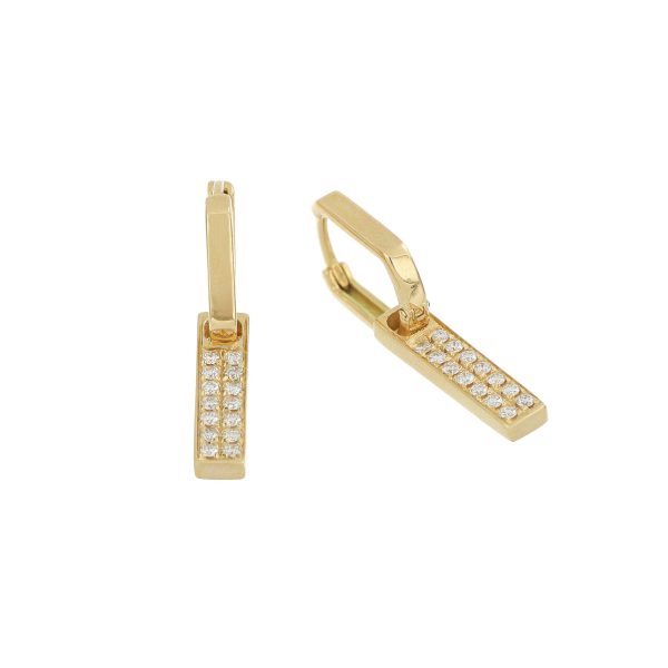 Orecchini Unica con pavé di diamanti