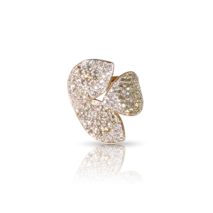 Anello a Tre Foglie Oro Rosa Giardini Segreti