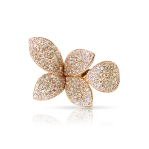 Anello a Cinque Foglie Oro Rosa Giardini Segreti