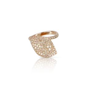 Anello Aleluiá Foglia Oro Rosa