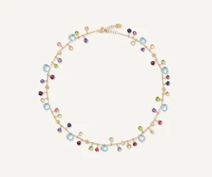 Collier Paradise con gemme multicolore e catena regolabile