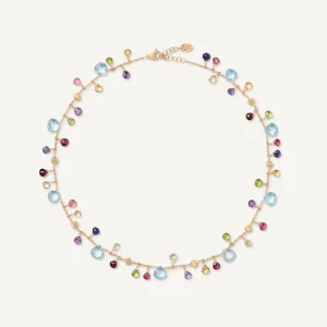 Collier Paradise con gemme multicolore e catena regolabile