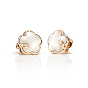 Orecchini Petit Joli Lunaire Oro Rosa con gemma in madreperla