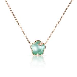 Collana Petit Joli con gemma verde e diamante