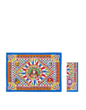 Set tovaglietta e tovagliolo in lino