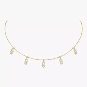 Chocker Move Uno con charm e pavé