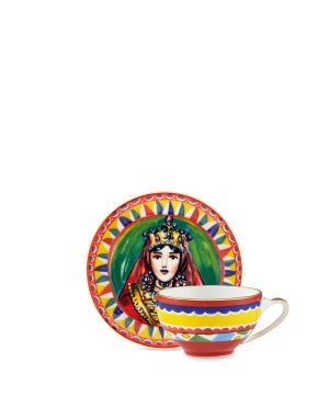 Tazza caffè con piattino in porcellana fine