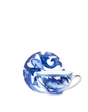 Tazza tè con piattino in porcellana fine