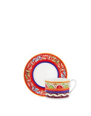 Tazza tè con piattino in porcellana fine