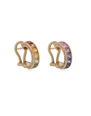 Orecchini Rainbow oro giallo 18 carati e gemme multicolore