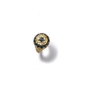 Anello a rosone con zaffiri