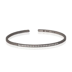 Bracciale a molla in titanio e 27 diamanti white da 1 punto